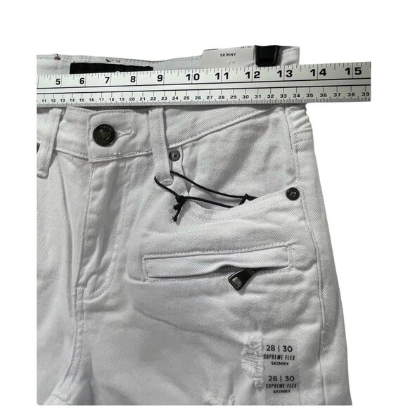 Rue 21 - Men's Supreme Flex Skinny Jeans Distressed - White - 28 x 30 - Picture 3 of 14